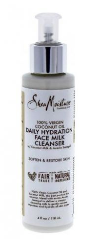 Shea Moisture 100% Virgin Coconut Oil Daily Hydration Face Milk Cleanser, 4oz