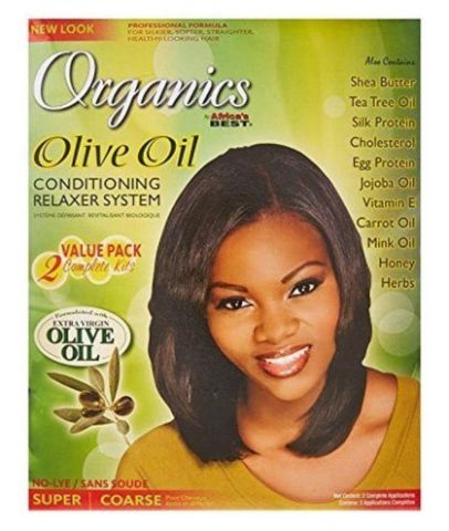 Africa's Best Organics Olive Oil Conditioning Relaxer System No-Lye Value Pack [Super]