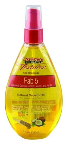 Africa's Best Textures Anti-Breakage Fab 5 Natural Growth Oil, 5oz (148ml)