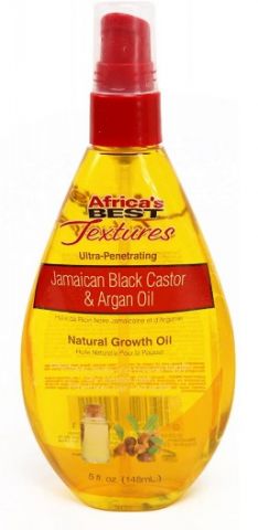 Africa's Best Textures Jamaican Black Castor & Argan Oil Natural Growth Oil, 5oz (148ml)